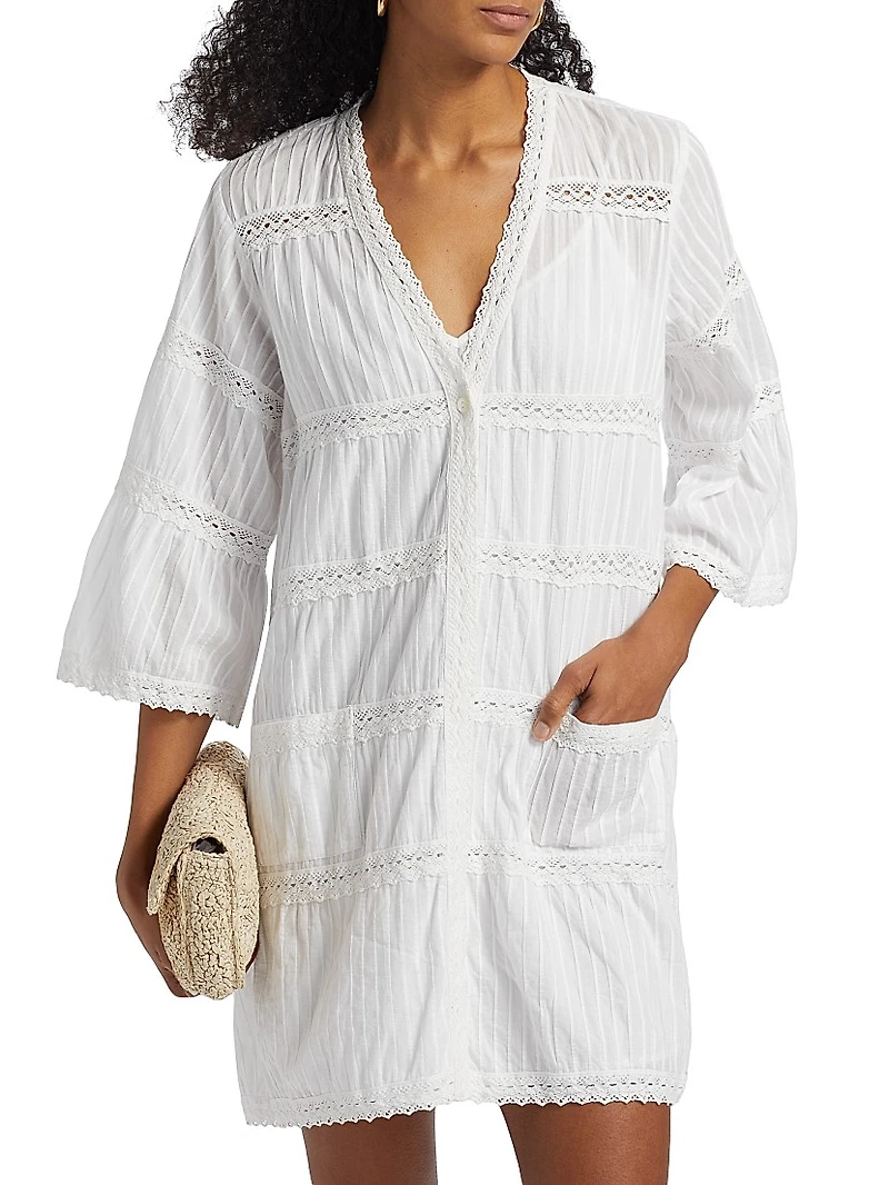 Frida Tiered Cotton Shift Dress