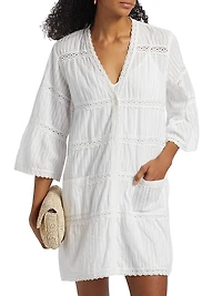 Frida Tiered Cotton Shift Dress