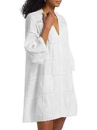 Frida Tiered Cotton Shift Dress