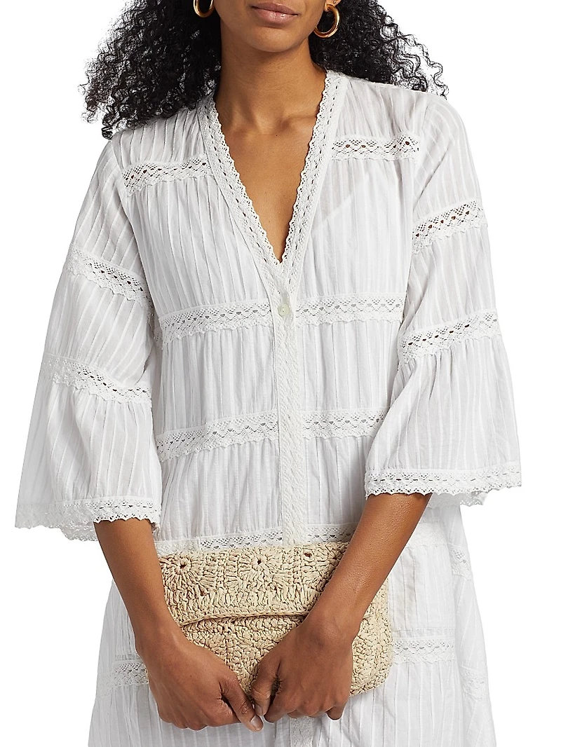 Frida Tiered Cotton Shift Dress