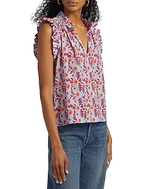 Bex Floral Cotton Sleeveless Top