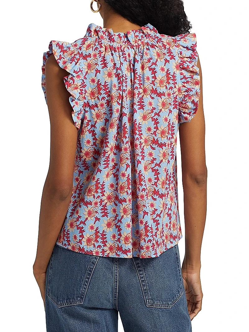Bex Floral Cotton Sleeveless Top
