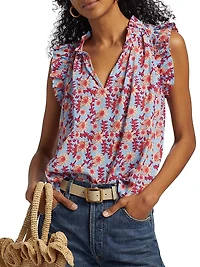 Bex Floral Cotton Sleeveless Top