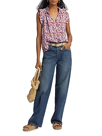 Bex Floral Cotton Sleeveless Top