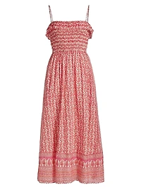 Larkin Paisley Cotton-Silk Midi-Dress