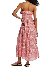 Larkin Paisley Cotton-Silk Midi-Dress