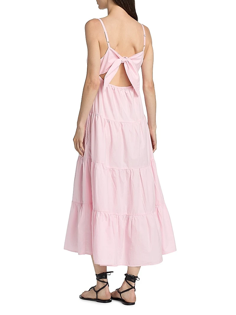 Hazel Cotton Tiered Midi-Dress