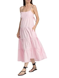 Hazel Cotton Tiered Midi-Dress