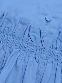 Ayla Cotton Ruffled Mini Shirtdress