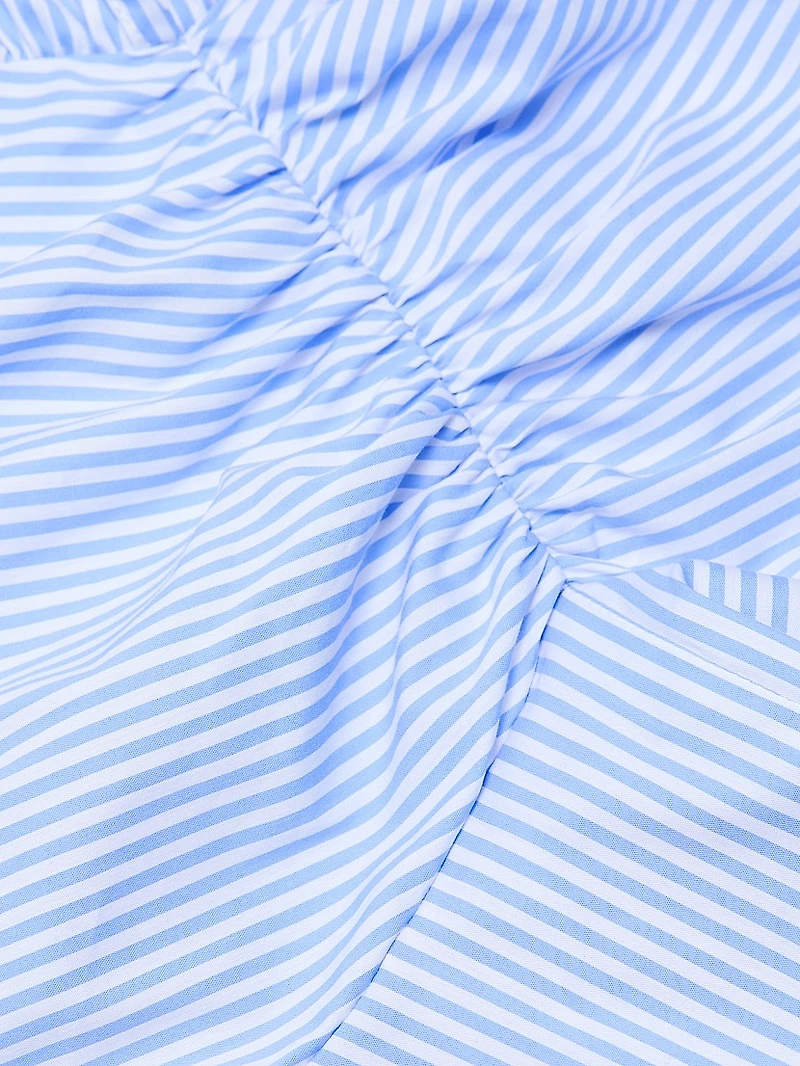 Dani Striped Poplin Ruffled Maxi Dress