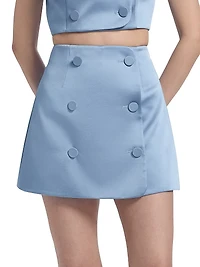 Mary Satin Miniskirt