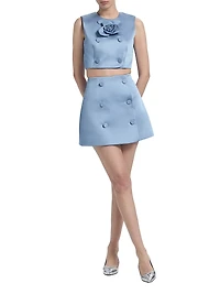 Mary Satin Miniskirt