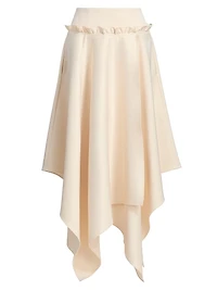 Vera Satin Handkerchief Midi-Skirt