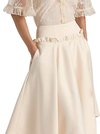 Vera Satin Handkerchief Midi-Skirt