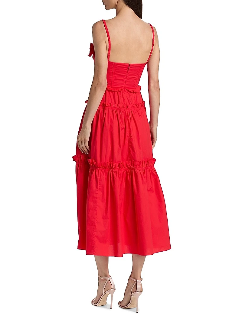 Rach Rosette Cotton Midi-Dress