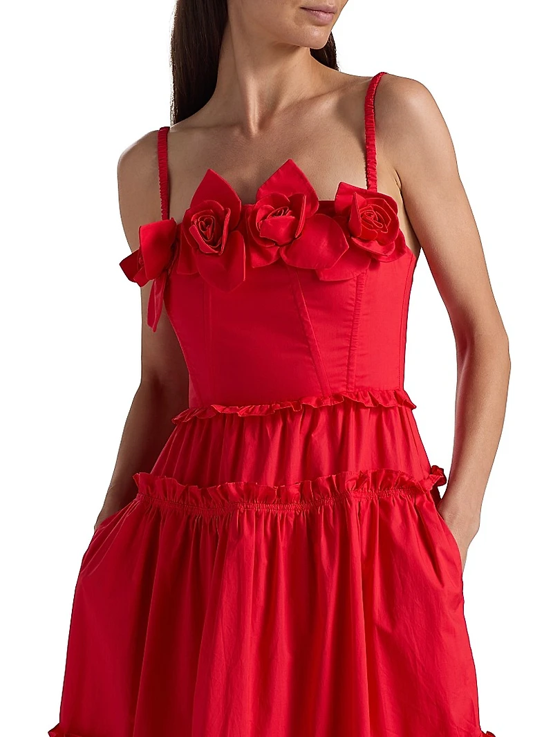 Rach Rosette Cotton Midi-Dress