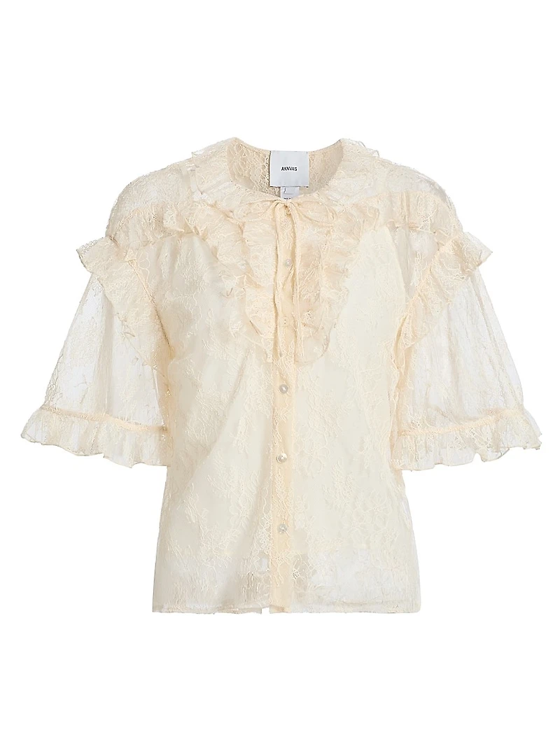 Kyra Ruffled Lace Top