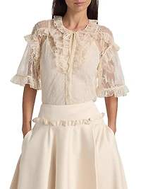 Kyra Ruffled Lace Top