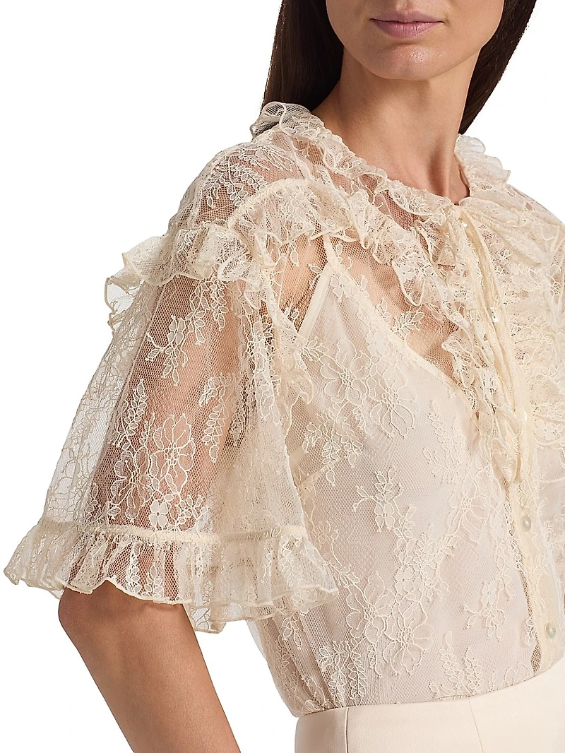 Kyra Ruffled Lace Top