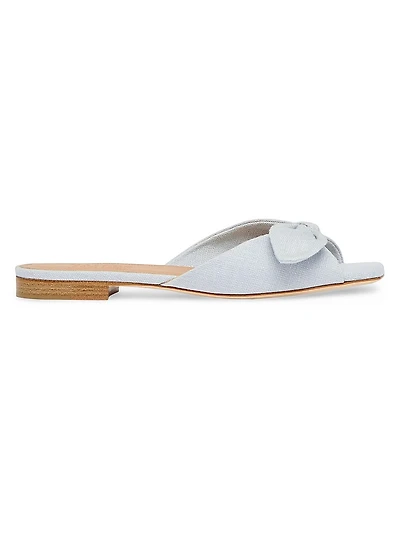 Vargas Linen Flat Sandals