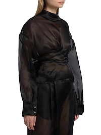 Silk Organza Twisted Shirt