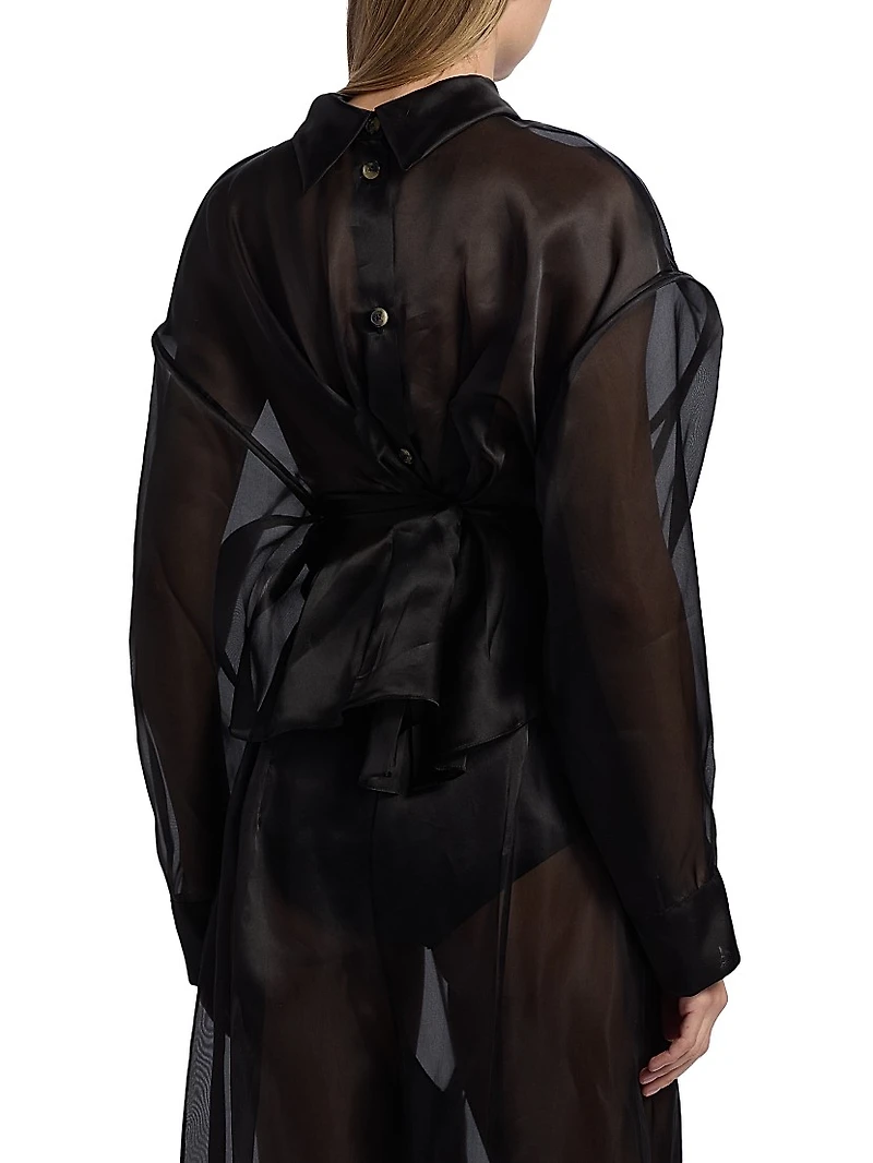 Silk Organza Twisted Shirt