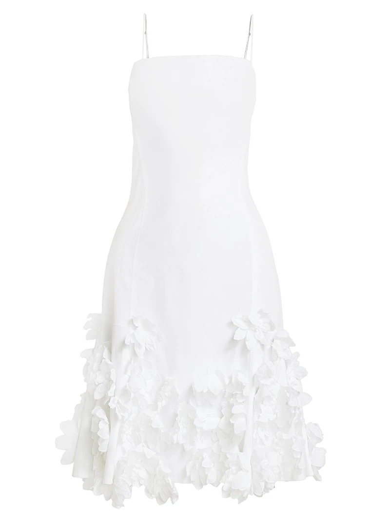 Bella Floral Appliqué Midi-Dress