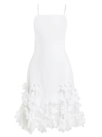 Bella Floral Appliqué Midi-Dress