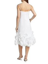 Bella Floral Appliqué Midi-Dress