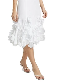 Bella Floral Appliqué Midi-Dress