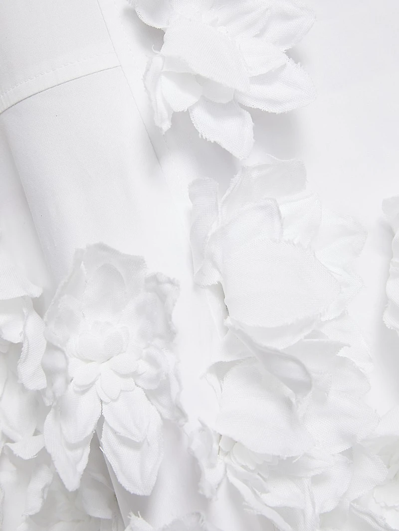 Bella Floral Appliqué Midi-Dress