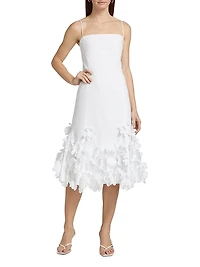 Bella Floral Appliqué Midi-Dress