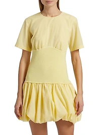 Libbie Bubble-Hem Minidress