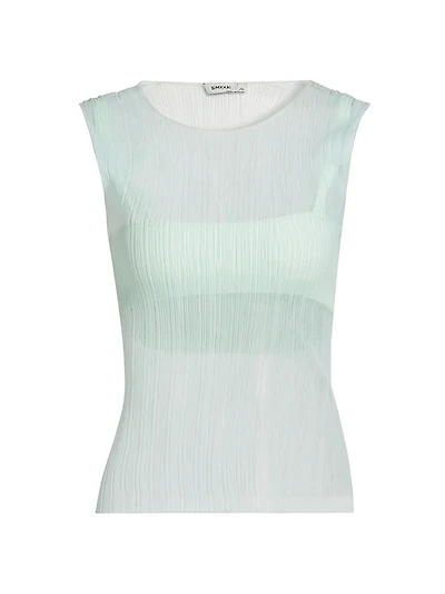 Oakley Sheer Plisse-Knit Tank Top