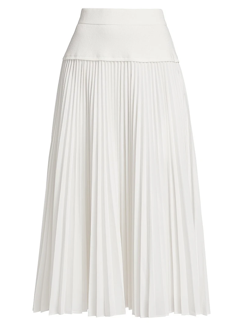 Stella Pleated Midi-Skirt
