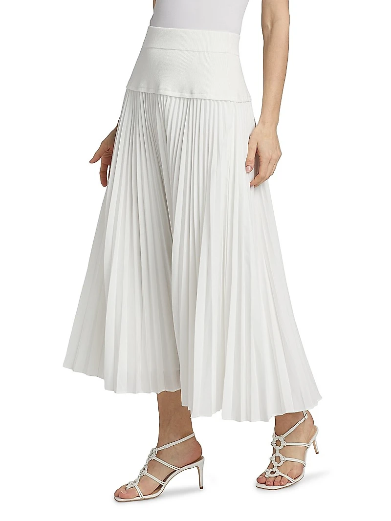 Stella Pleated Midi-Skirt