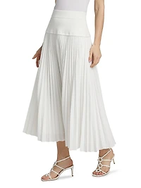 Stella Pleated Midi-Skirt