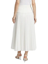 Stella Pleated Midi-Skirt
