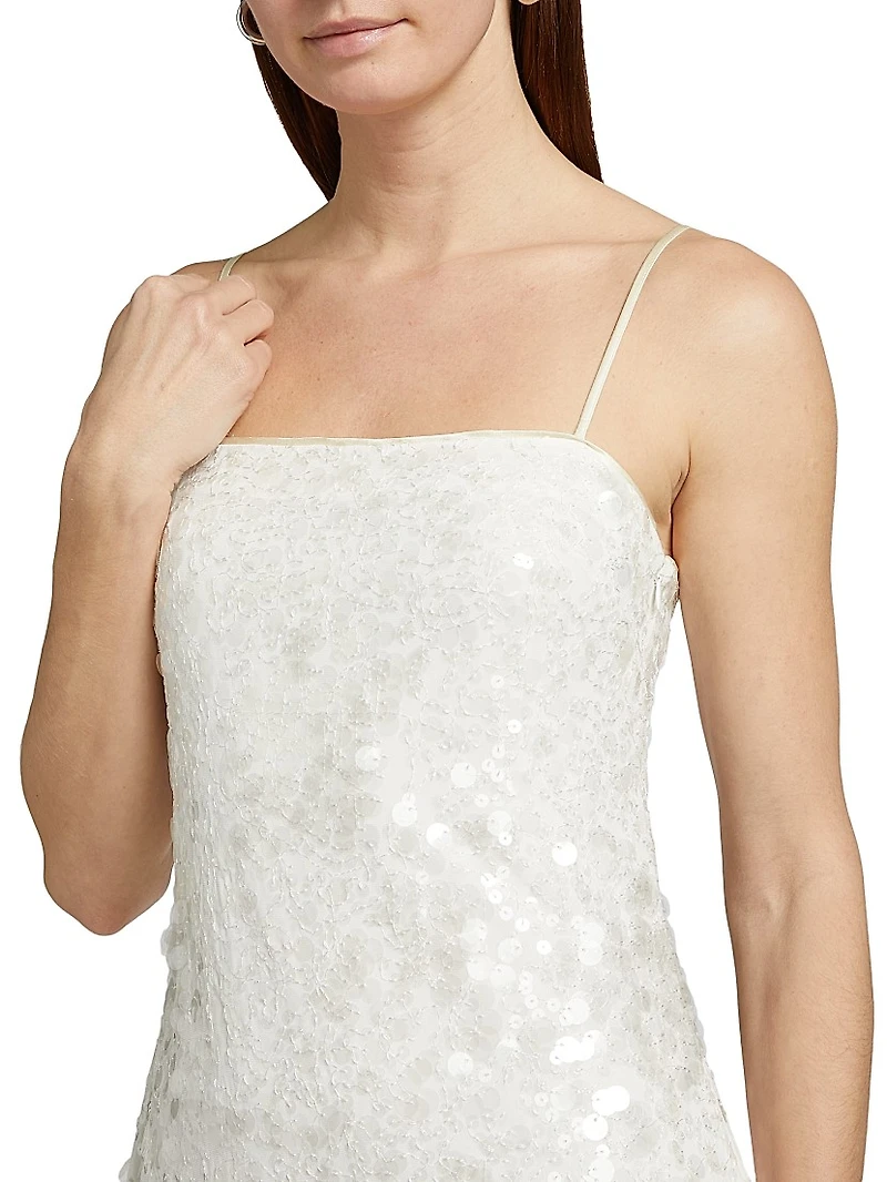 Lollie Sequined A-Line Minidress