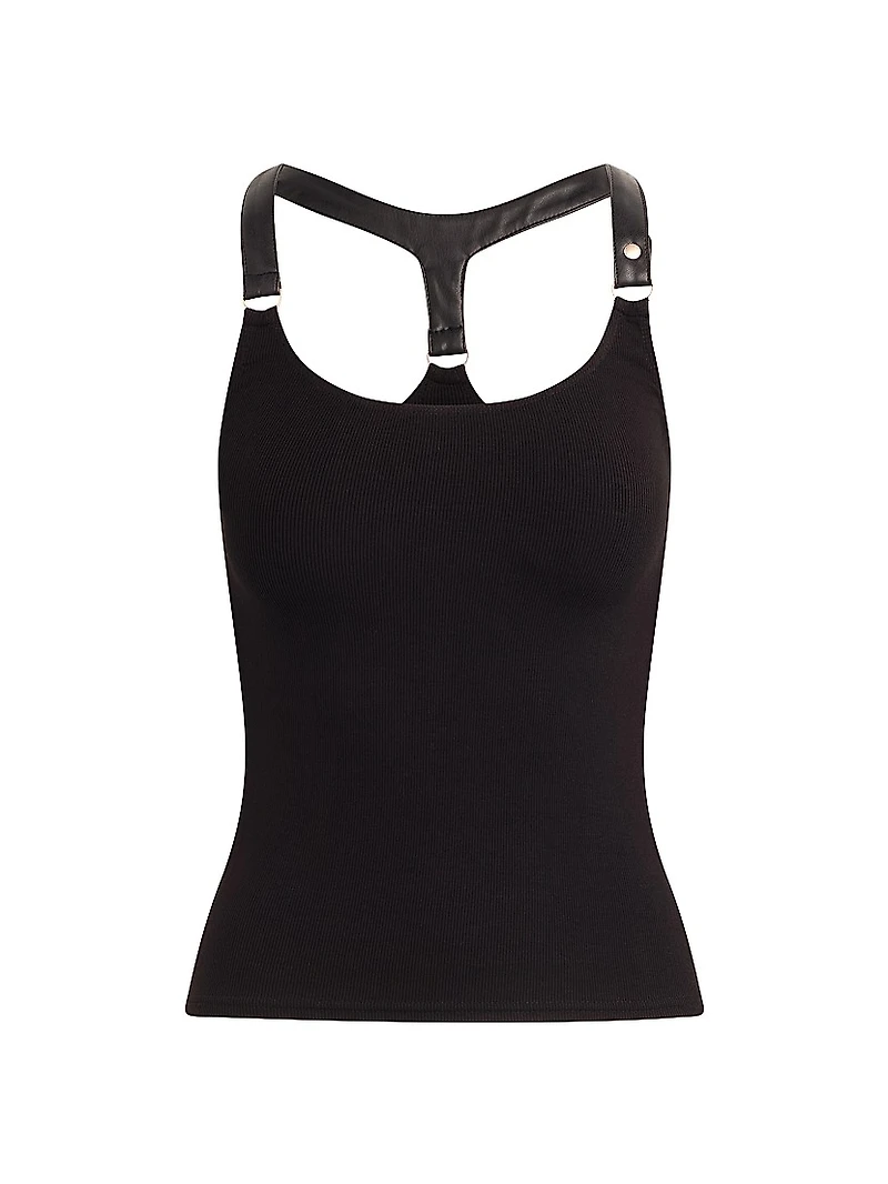 Harness Rib-Knit Racerback Tank