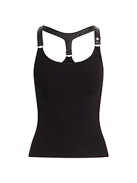 Harness Rib-Knit Racerback Tank