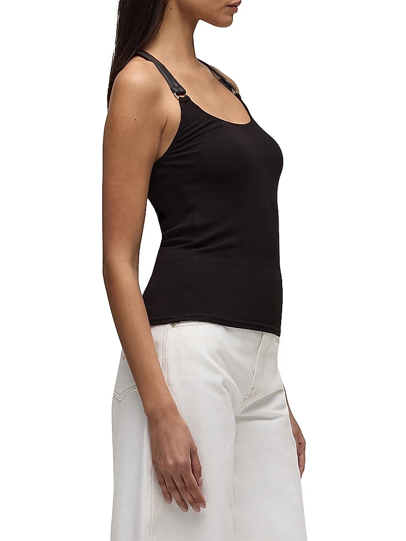 Harness Rib-Knit Racerback Tank