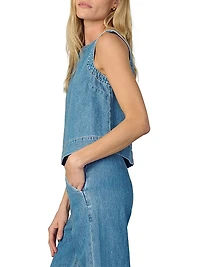 The Boatneck Denim Shell Top
