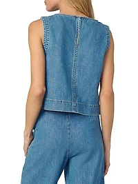 The Boatneck Denim Shell Top