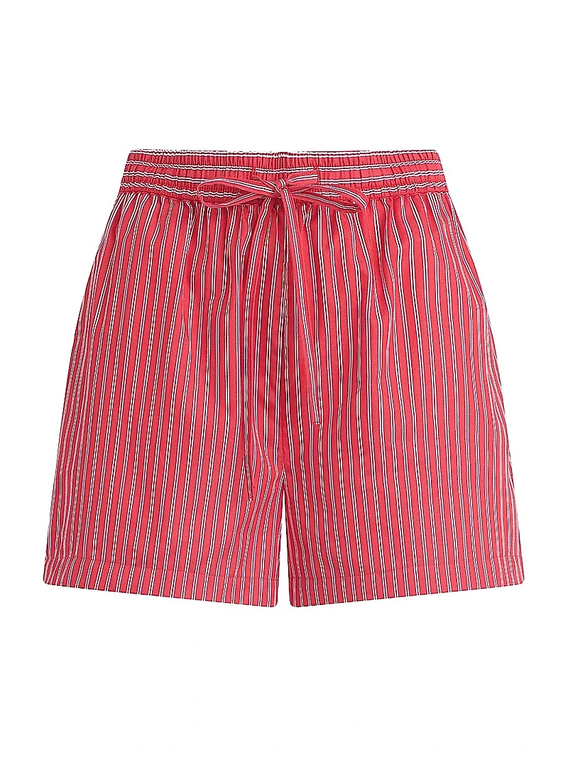 The Boxer Pinstriped Cotton Shorts