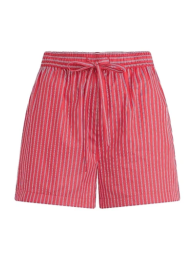 The Boxer Pinstriped Cotton Shorts