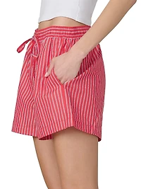 The Boxer Pinstriped Cotton Shorts