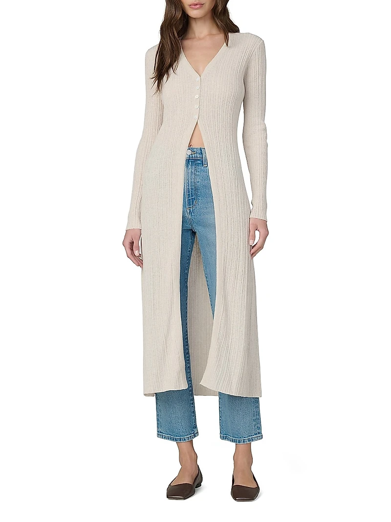 The Ira Linen-Blend Knit Duster Cardigan