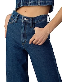 The Mia High-Rise Wide-Leg Ankle Jeans