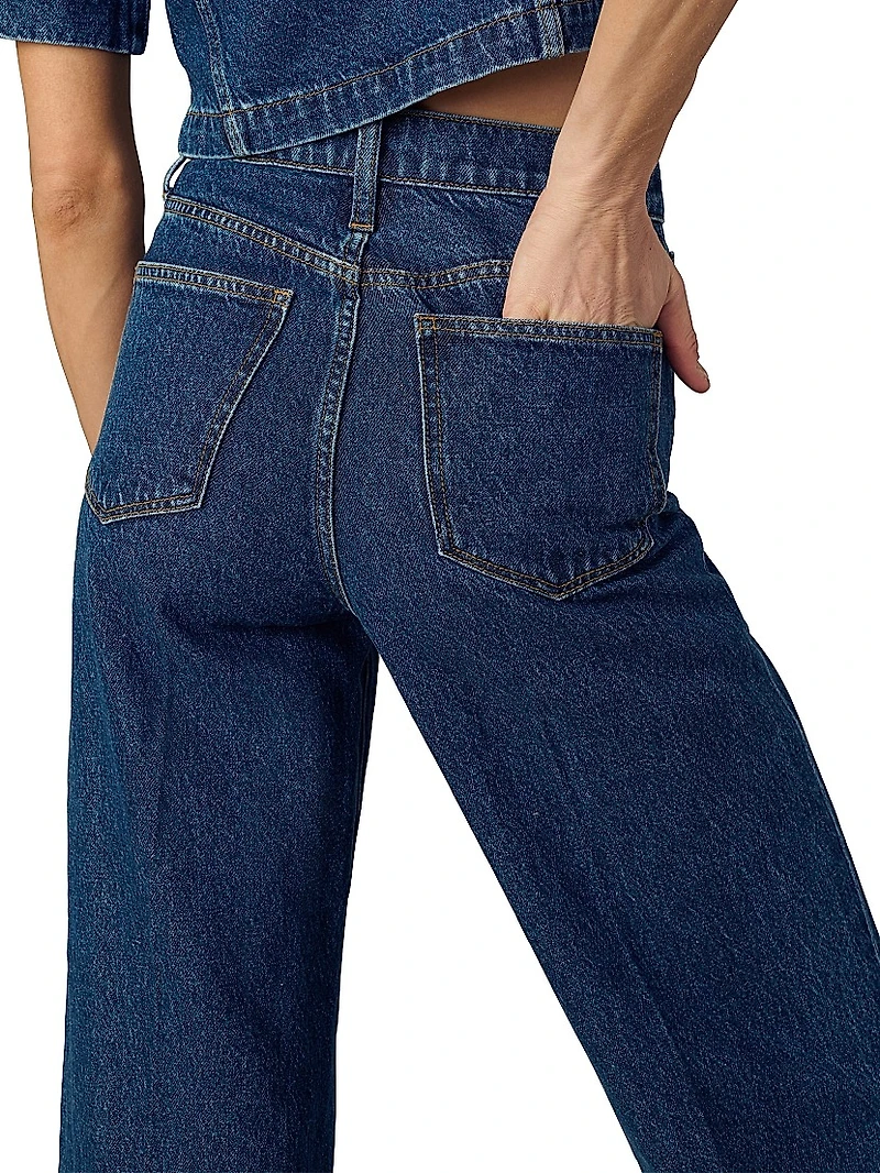 The Mia High-Rise Wide-Leg Ankle Jeans